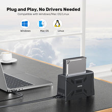 UNITEK S1234B01-EU USB-C Docking Station M.2 NVMe & SATA 2.5/3.5 HDD SSD 10Gbps Active Cooling RGB