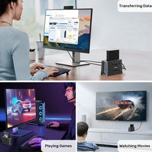 UNITEK S1234B01-EU USB-C Docking Station M.2 NVMe & SATA 2.5/3.5 HDD SSD 10Gbps Active Cooling RGB