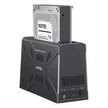UNITEK S1234B01-EU USB-C Docking Station M.2 NVMe & SATA 2.5/3.5 HDD SSD 10Gbps Active Cooling RGB
