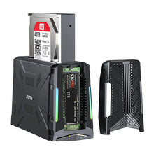 UNITEK S1234B01-EU USB-C Docking Station M.2 NVMe & SATA 2.5/3.5 HDD SSD 10Gbps Active Cooling RGB