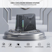 UNITEK S1234B01-EU USB-C Docking Station M.2 NVMe & SATA 2.5/3.5 HDD SSD 10Gbps Active Cooling RGB