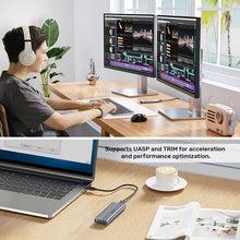 UNITEK S1241B01 M.2 NVMe SSD Enclosure USB-C 10Gbps for 2230 2242 2260 2280 Up to 8TB Aluminum