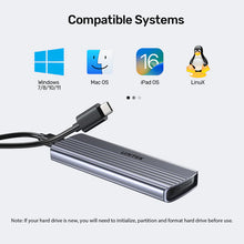 UNITEK S1241B01 M.2 NVMe SSD Enclosure USB-C 10Gbps for 2230 2242 2260 2280 Up to 8TB Aluminum
