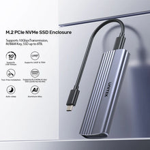 UNITEK S1241B01 M.2 NVMe SSD Enclosure USB-C 10Gbps for 2230 2242 2260 2280 Up to 8TB Aluminum