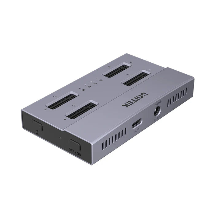 UNITEK S1243BGY01-EU USB4 4-Bay M.2 NVMe SSD Docking Station 40Gbps 1-to-3 Offline Clone 32TB