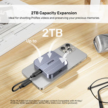 UNITEK S1244AGY01 Magnetic M.2 2230 NVMe SSD Enclosure 10Gbps PD100W MagSafe for iPhone 16/15 Pro