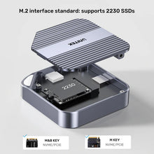 UNITEK S1244AGY01 Magnetic M.2 2230 NVMe SSD Enclosure 10Gbps PD100W MagSafe for iPhone 16/15 Pro