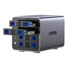 UNITEK S1301AGY01-EU 4-Bay RAID Enclosure for 2.5 3.5 SATA HDD SSD Up to 80TB 8 RAID Modes USB 3.0 eSATA