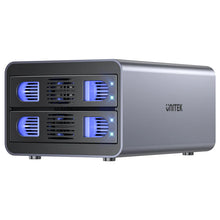 UNITEK S1308C01-EU USB-C 2-Bay RAID Enclosure for 2.5 3.5 SATA HDD SSD 10Gbps RAID 0/1/JBOD/PM