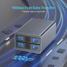 UNITEK S1308C01-EU USB-C 2-Bay RAID Enclosure for 2.5 3.5 SATA HDD SSD 10Gbps RAID 0/1/JBOD/PM
