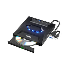 UNITEK T1037A01 External Optical Drive 5-in-1 Hub CD/DVD Burner USB 3.0 5Gbps SD Card Reader for Windows Mac