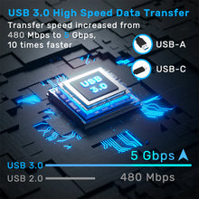 UNITEK T1037A01 External Optical Drive 5-in-1 Hub CD/DVD Burner USB 3.0 5Gbps SD Card Reader for Windows Mac