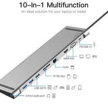 VENTION TOAHB Multi-Function USB-C 4-in-1 Docking Station | HDMI, USB-A, USB-C PD, Ethernet, SD/TF, Audio | 4K UHD | Plug & Play | MacBook, Windows, Chromebook