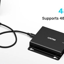 UNITEK U1222ABK01-EU USB-C to 4-Port USB 2.0 Extender over Ethernet Up to 150M with PoC