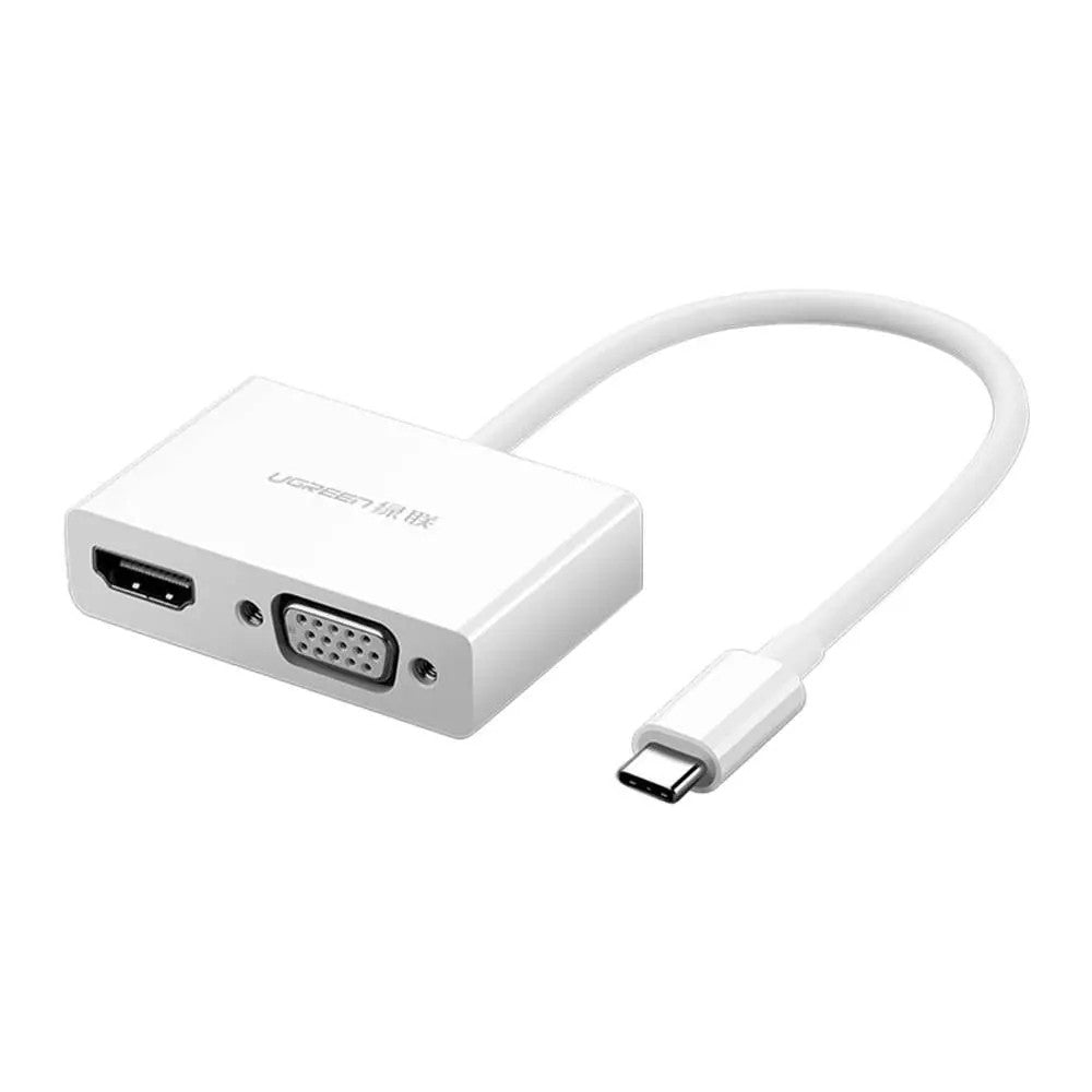 UGREEN 30843 USB-C to HDMI & VGA Converter 4K@30Hz 1080P@60Hz Aluminum for MacBook iPad Pro
