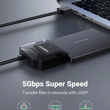 UGREEN 20611 USB to SATA Adapter Cable 2.5 3.5 HDD SSD UASP 5Gbps for Data Transfer Cloning