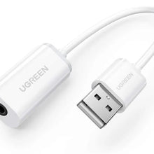 UGREEN 30712 USB External Stereo Sound Adapter for PC Laptop Headset Microphone