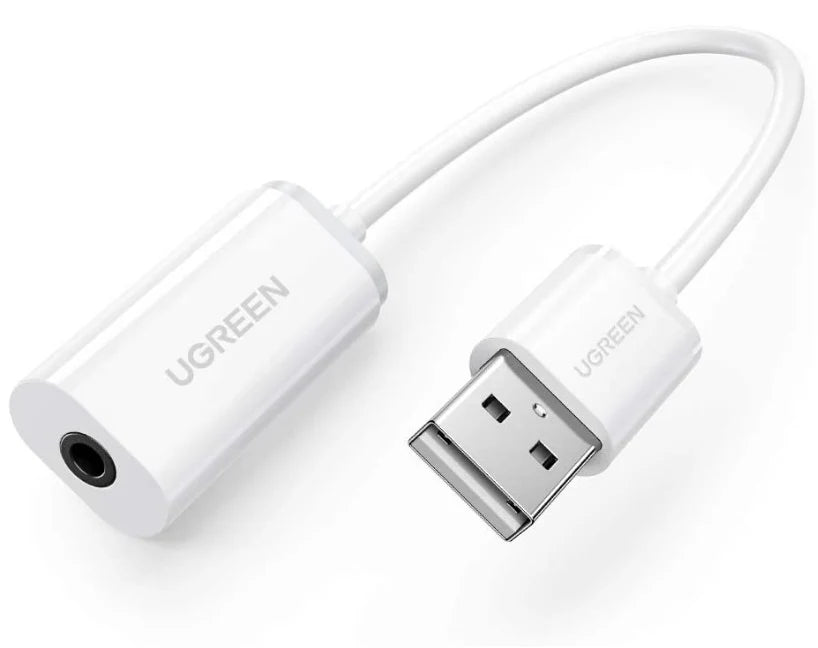 UGREEN 30712 USB External Stereo Sound Adapter for PC Laptop Headset Microphone