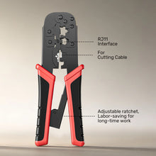 UNITEK OT136ARD01 Multi-Function Ratchet RJ45 RJ11 RJ12 Crimping Tool for Cat5/Cat6 Network Cables