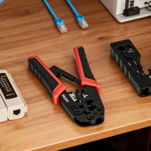 UNITEK OT136ARD01 Multi-Function Ratchet RJ45 RJ11 RJ12 Crimping Tool for Cat5/Cat6 Network Cables