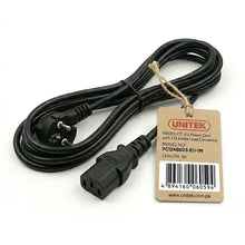 UNITEK PC124BK03-EU-1M Desktop Power Cord EU 1M IEC C13 250V 10A for PC Monitor Printer