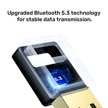 UNITEK B105B USB Bluetooth 5.3 Adapter for PC Windows 11/10 Plug and Play 3Mbps 20m Range 5 Devices
