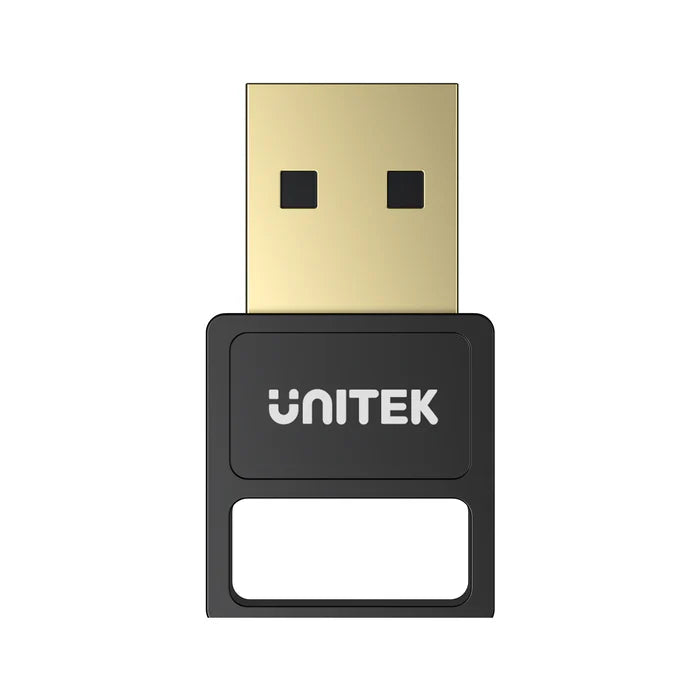 UNITEK B105B USB Bluetooth 5.3 Adapter for PC Windows 11/10 Plug and Play 3Mbps 20m Range 5 Devices