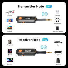 UNITEK B1111A01 2-in-1 Bluetooth 5.3 Transmitter Receiver for TV Car Stereo Headphones 10H Battery Low Latency