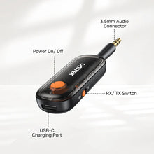 UNITEK B1111A01 2-in-1 Bluetooth 5.3 Transmitter Receiver for TV Car Stereo Headphones 10H Battery Low Latency