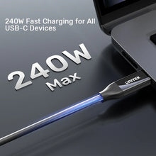 UNITEK C14100ABK01-2M USB4 Cable 240W PD 40Gbps 8K@60Hz 2M Thunderbolt 3 & 4 Compatible Braided