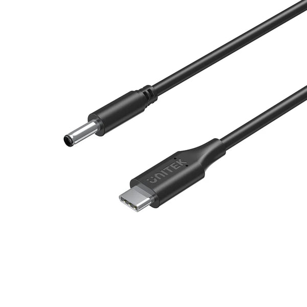 UNITEK C14120BK-1.8M USB-C to DC 4.5x3mm Dell Charging Cable 65W PD for Dell Laptops 1.8M Chrome Pin