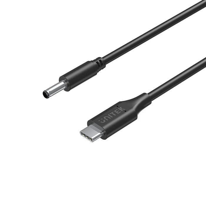 UNITEK C14120BK-1.8M USB-C to DC 4.5x3mm Dell Charging Cable 65W PD for Dell Laptops 1.8M Chrome Pin