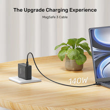 UNITEK C14121BK-2M USB-C to Magnetic 3 Cable 140W PD 2M Braided for MacBook Pro Air M1 M2 M3 Black