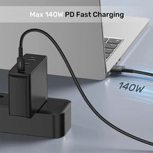 UNITEK C14121BK-2M USB-C to Magnetic 3 Cable 140W PD 2M Braided for MacBook Pro Air M1 M2 M3 Black