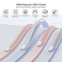 UNITEK C14141ACL01-1M Magnetic USB-C Cable 100W PD 1M Cream Latte Braided E-Marker for MacBook iPhone