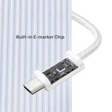 UNITEK C14141ACL01-1M Magnetic USB-C Cable 100W PD 1M Cream Latte Braided E-Marker for MacBook iPhone