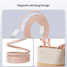 UNITEK C14141ACL01-1M Magnetic USB-C Cable 100W PD 1M Cream Latte Braided E-Marker for MacBook iPhone