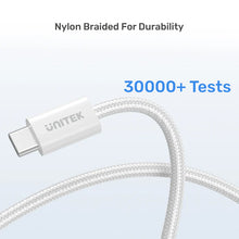 UNITEK C14141ACL01-1M Magnetic USB-C Cable 100W PD 1M Cream Latte Braided E-Marker for MacBook iPhone