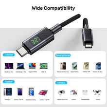 UNITEK C14158ABK01-1M USB-C to C Cable 60W LED Display PD Fast Charging 1M Braided for iPhone MacBook