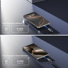 UNITEK C14158ABK01-1M USB-C to C Cable 60W LED Display PD Fast Charging 1M Braided for iPhone MacBook