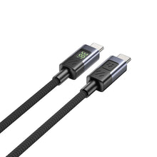 UNITEK C14158ABK01-1M USB-C to C Cable 60W LED Display PD Fast Charging 1M Braided for iPhone MacBook