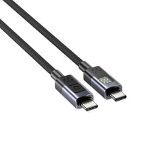 UNITEK C14158ABK01-1M USB-C to C Cable 60W LED Display PD Fast Charging 1M Braided for iPhone MacBook