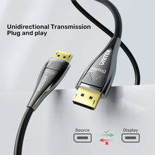 UNITEK C1631ABK01-10M DisplayPort 2.1 Fiber Optic Cable 8K@120Hz 54Gbps 10M for Gaming Monitor PC