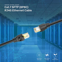 UNITEK C1812EBK Cat7 SSTP Ethernet Cable 5M 10Gbps 600MHz Gold-Plated SFTP for PC Router Gaming