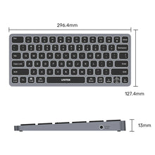 UNITEK D1092A Keyboard with 9-in-1 USB-C Hub 4K@60Hz HDMI 100W PD 3x USB 5Gbps SD MicroSD Backlit