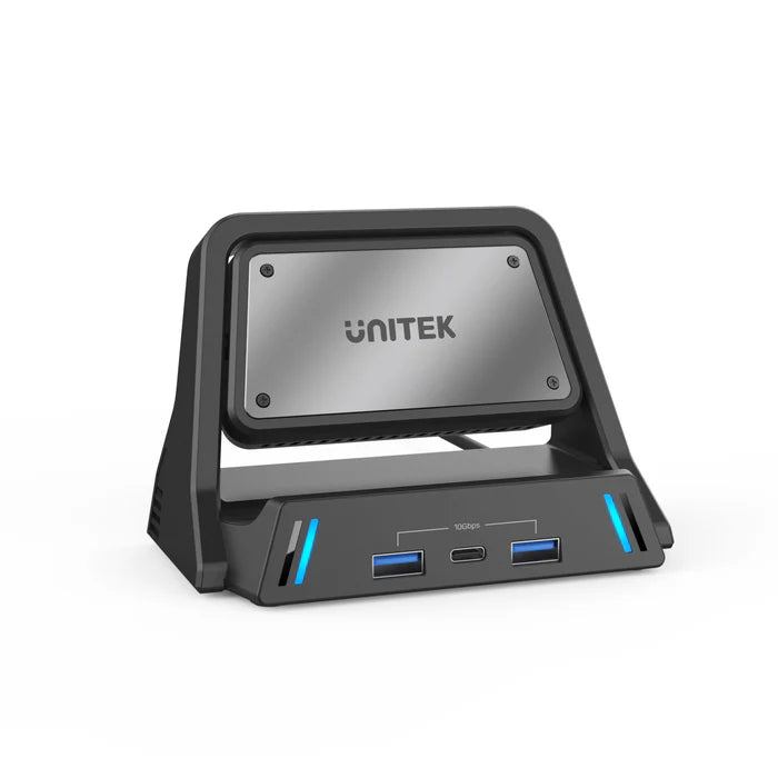UNITEK D1097A Cooling Dock Pro for Steam Deck 7-in-1 100W PD 8K HDMI 2.1 DP 1.4 Gigabit Ethernet RGB