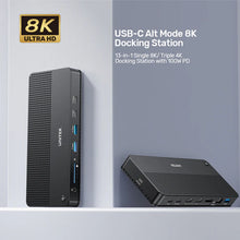 UNITEK D1104A01 13-in-1 USB-C Docking Station 8K@30Hz Triple 4K 100W PD 2.5Gb Ethernet for Windows Mac