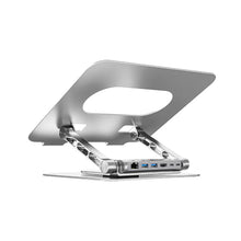 UNITEK D1109B01 Laptop Stand 360° Rotating Base with Detachable USB-C Hub 4K HDMI Gigabit Ethernet 100W PD