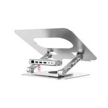 UNITEK D1109B01 Laptop Stand 360° Rotating Base with Detachable USB-C Hub 4K HDMI Gigabit Ethernet 100W PD