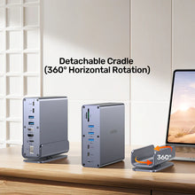 UNITEK D1135AGY01 15-in-1 DisplayLink Docking Station Triple 4K@60Hz for Mac M1 M2 100W PD 10Gbps USB